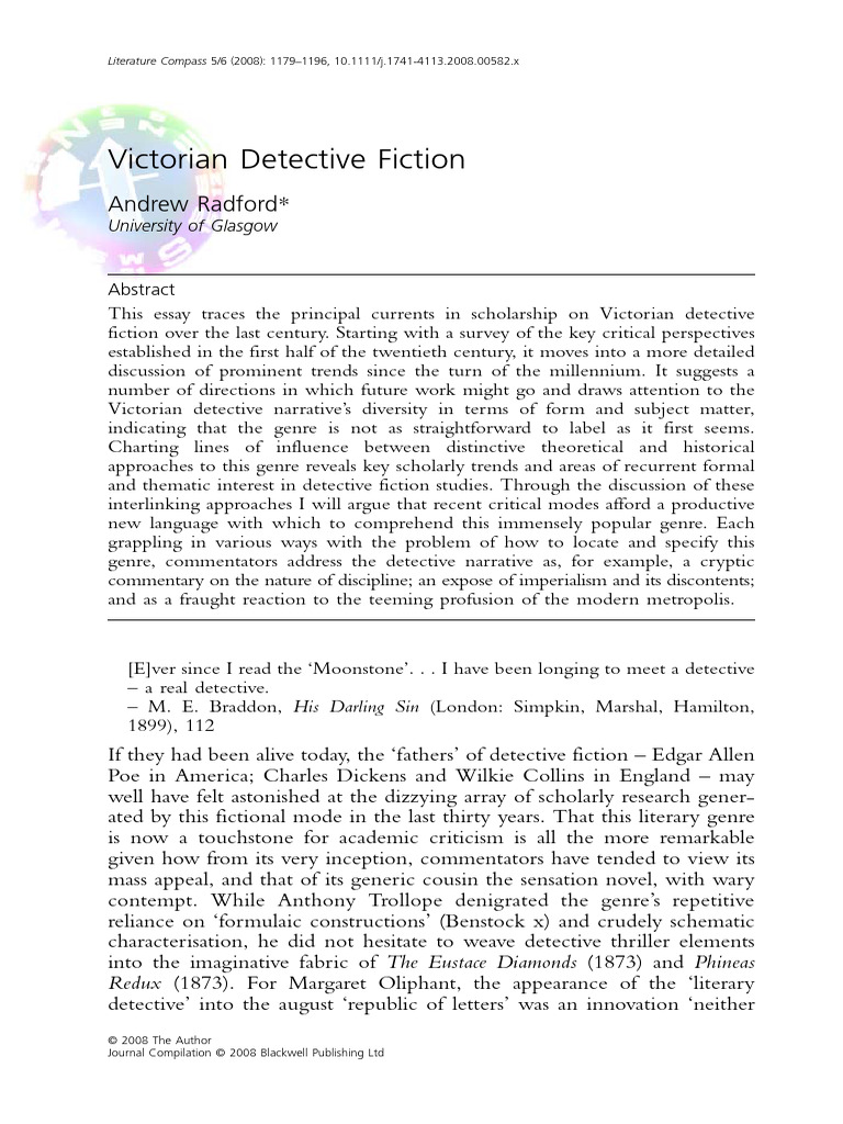 Trends in Victorian Detective Fiction | PDF | Detective Fiction ...