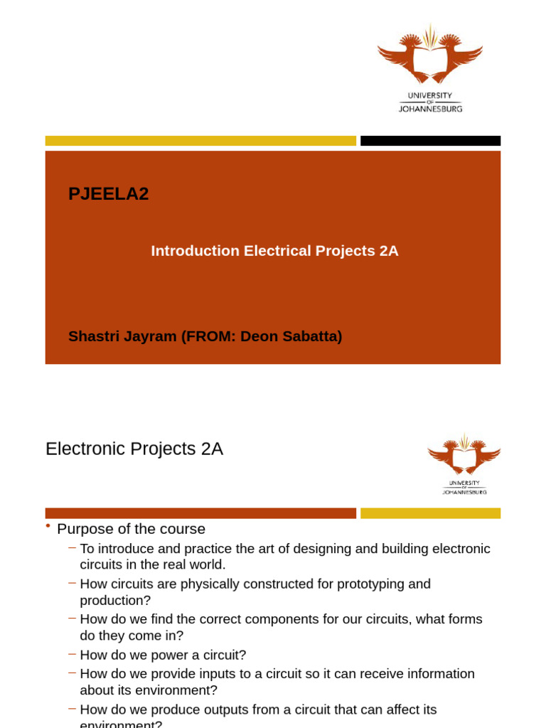 Introduction to Electronic Projects 2A | PDF | Electrical Engineering ...