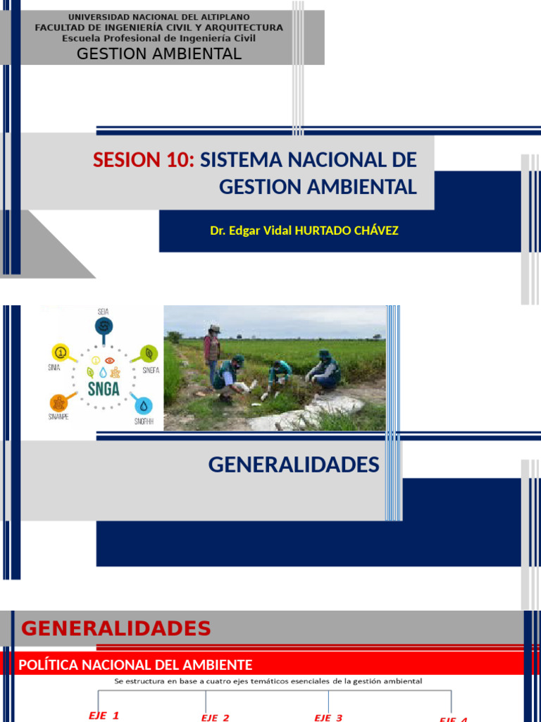 Sesion 10:: Sistema Nacional de Gestion Ambiental | PDF | Evaluación de ...