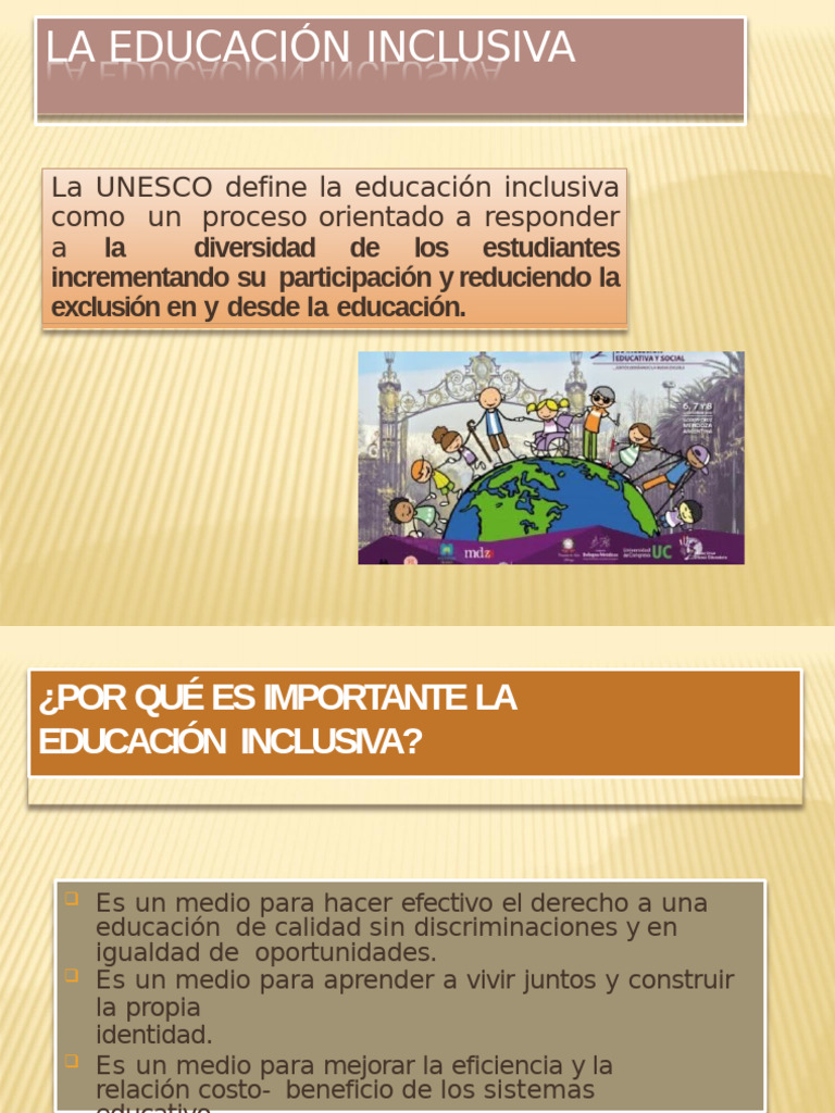 Importancia de la Educación Inclusiva | PDF | Igualdad de género ...