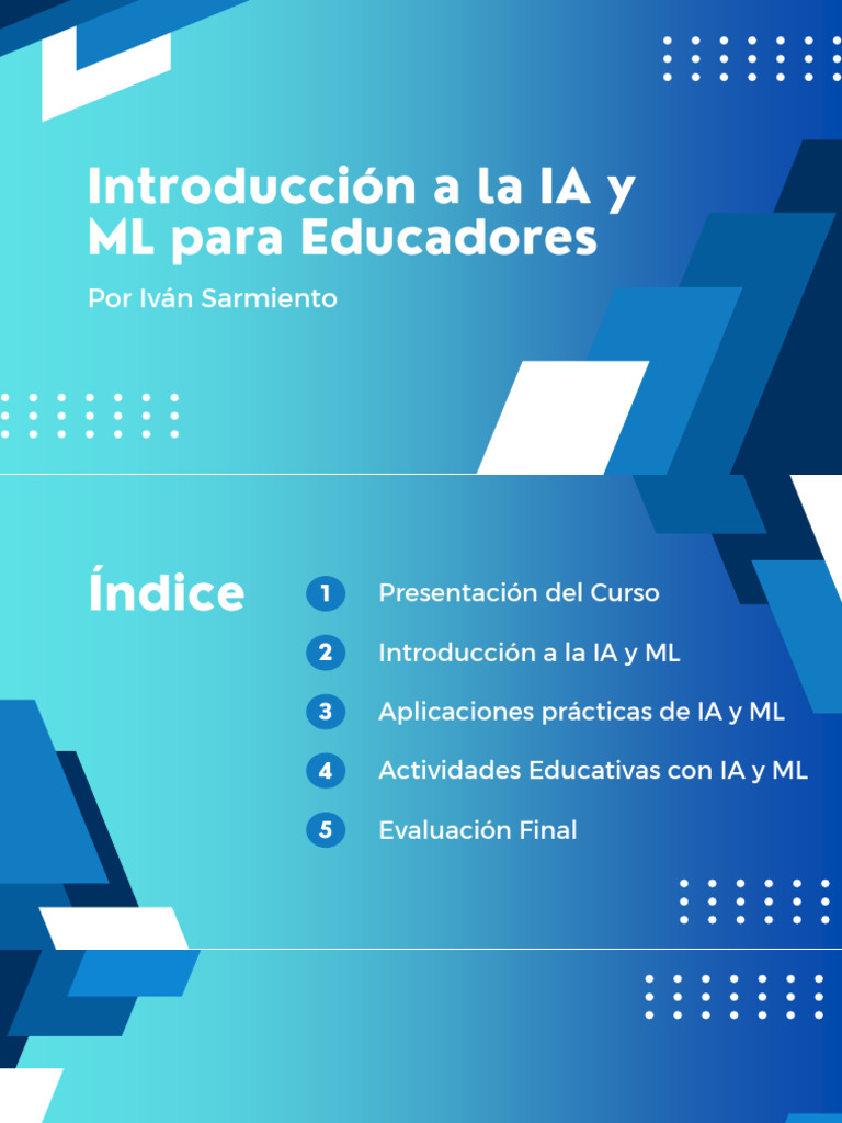 Curso IA y ML para Docentes | PDF | Inteligencia artificial ...
