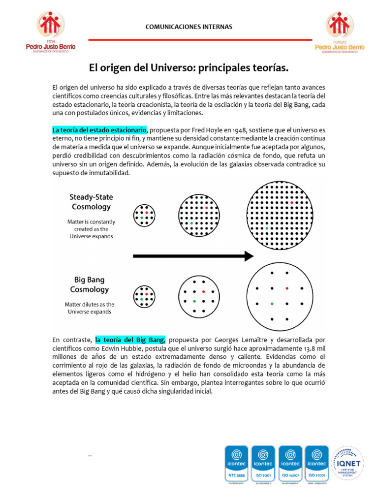 Origen Del Universo | PDF | Big Bang | Universo