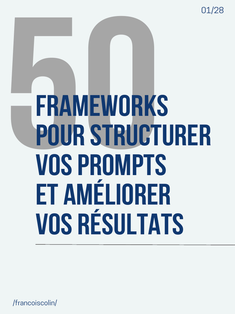50 Frameworks pour Optimiser vos Prompts | PDF | Optimisation de moteur ...