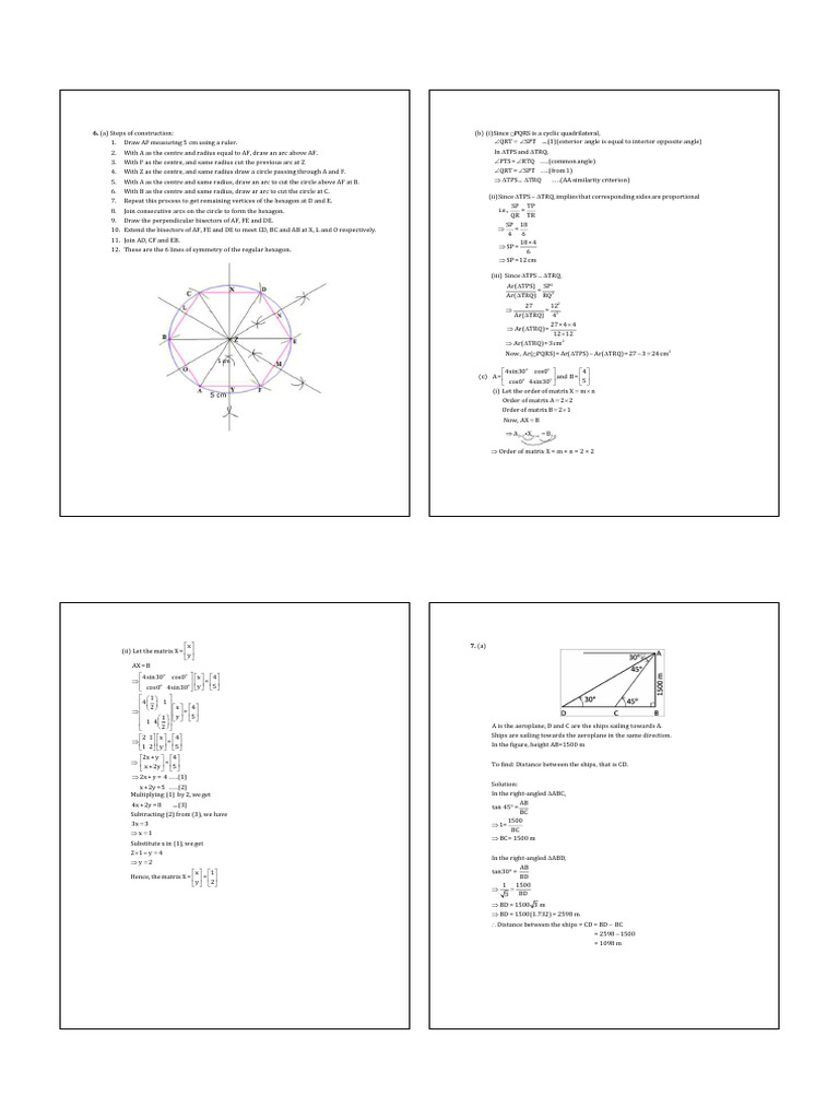 Hexagon Construction and Geometry Solutions | PDF | Circle | Classical ...