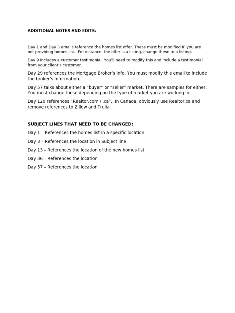 Buyer Drip Additional Notes | PDF