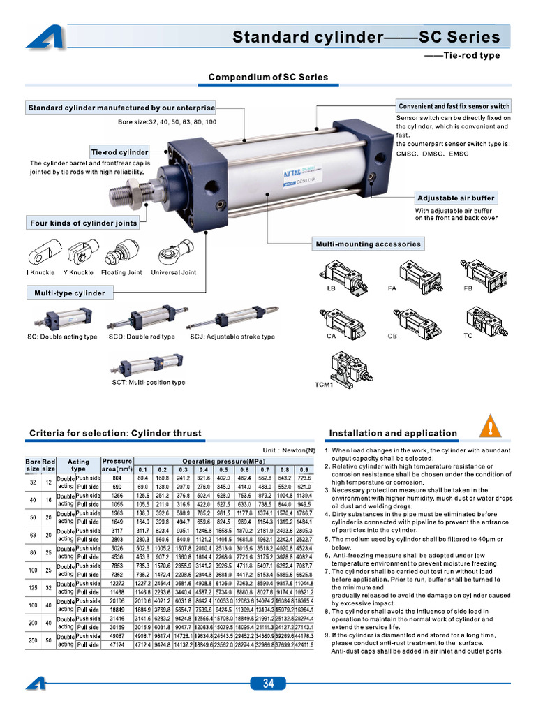 SC Series Cylinder 202402270212247396 | PDF