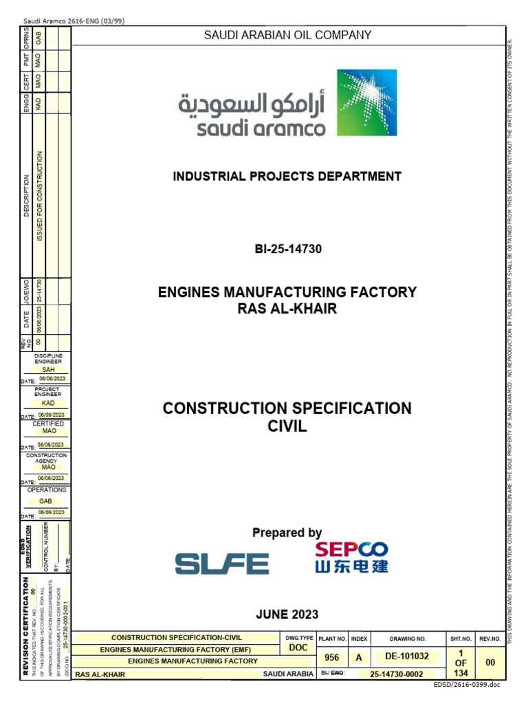 Civil Construction Specification Document | PDF | Topsoil | Earth Sciences