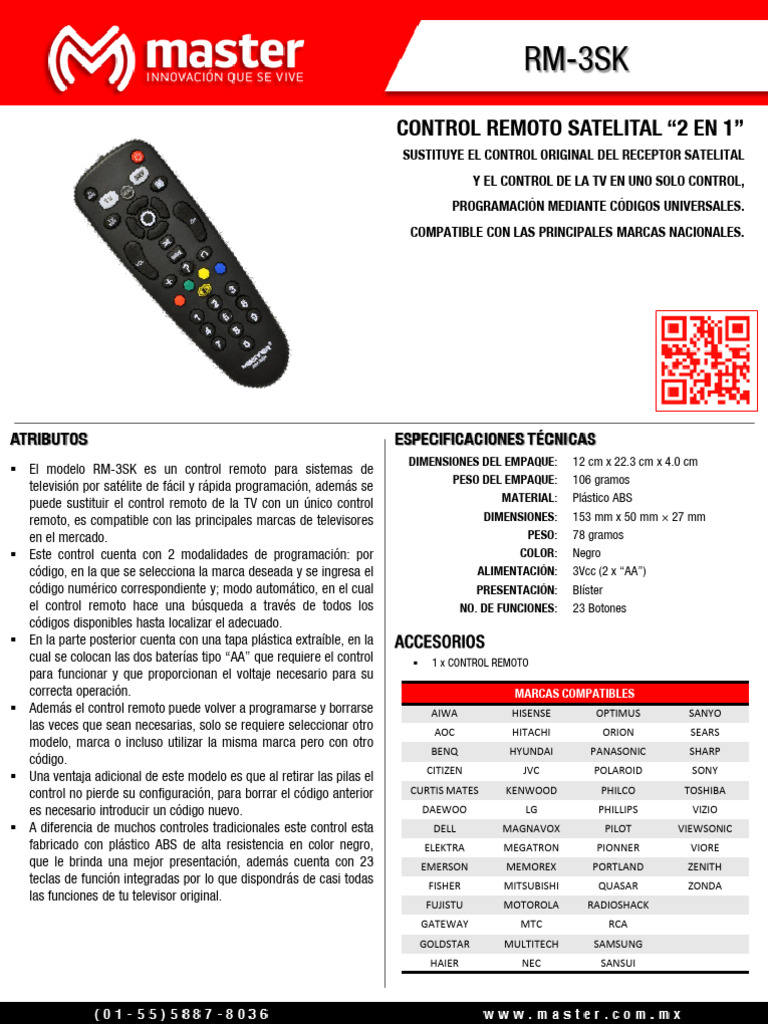 RM 3SK | PDF | Control remoto | Electrónica
