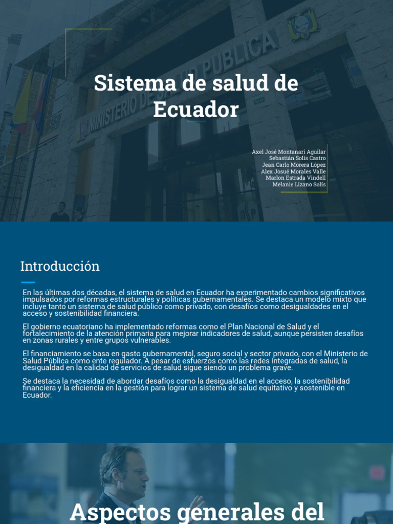 Sistema de Salud en Ecuador: Desafíos y Estructura | PDF | Cuidado de ...
