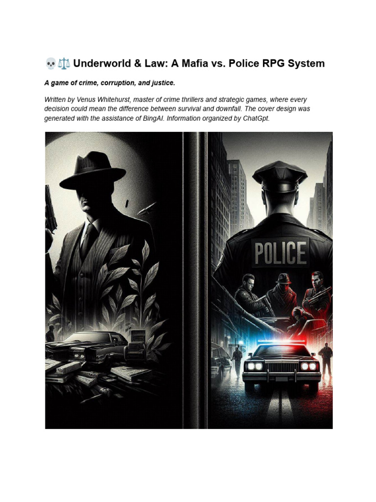 Mafia vs. Police RPG System Guide | PDF | Swat | Detective