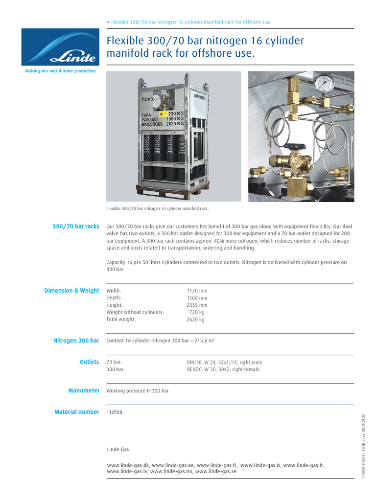 Offshore Nitrogen Manifold Rack 300/70 Bar | PDF