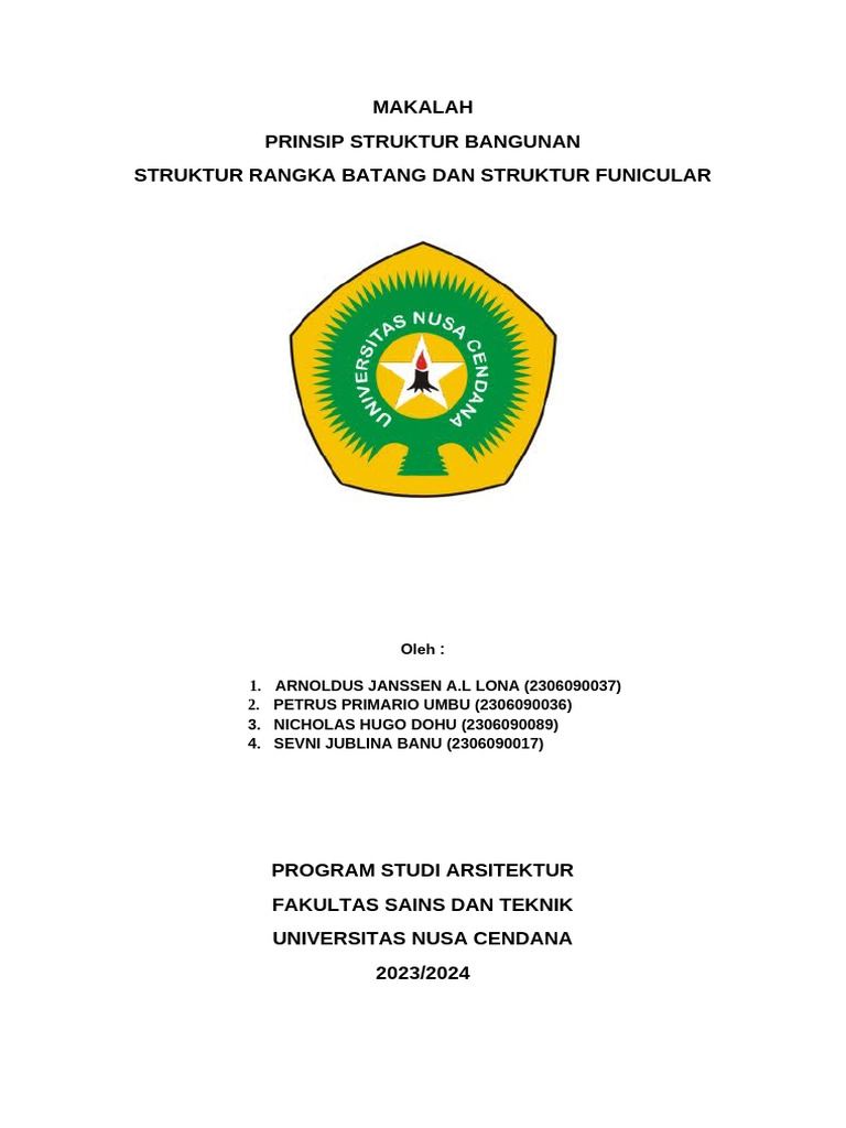 Struktur Rangka Batang dan Funicular | PDF