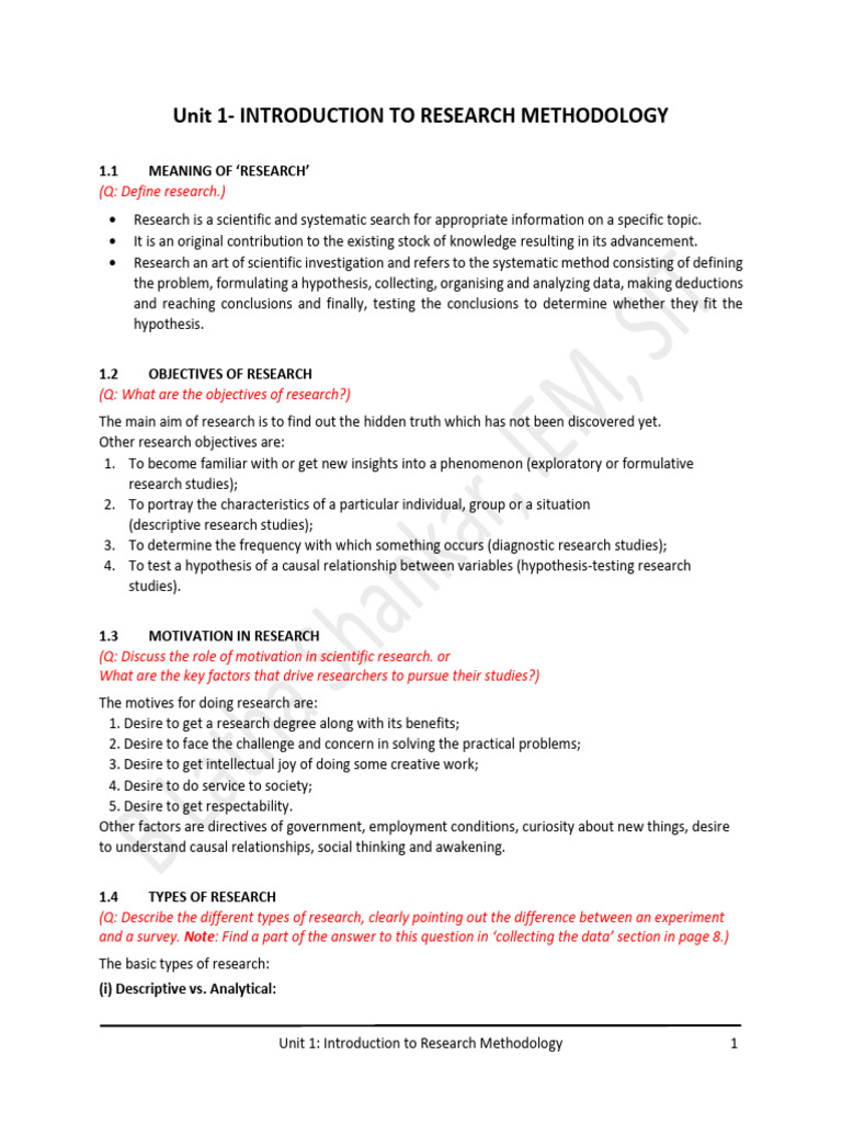Research Methodology Overview Guide Pdf Sampling Statistics