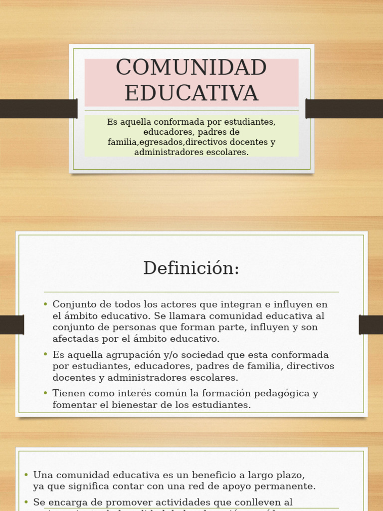 Comunidad Educativa 1 | PDF | Enseñando | Maestros