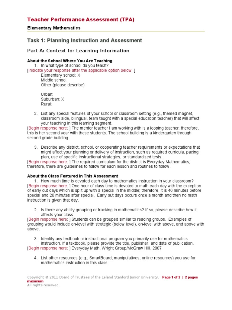 EM Context Inf Template | PDF | Special Education | Individualized ...