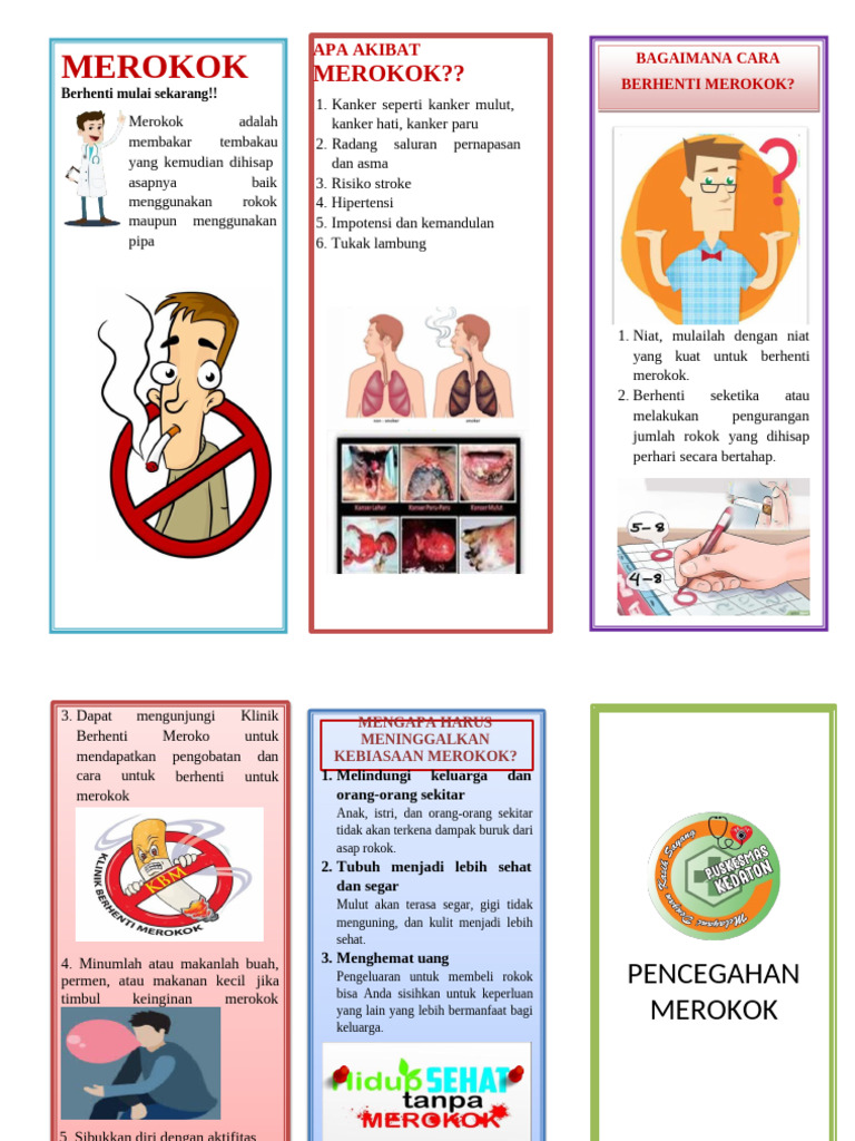leaflet bahaya merokok | PDF