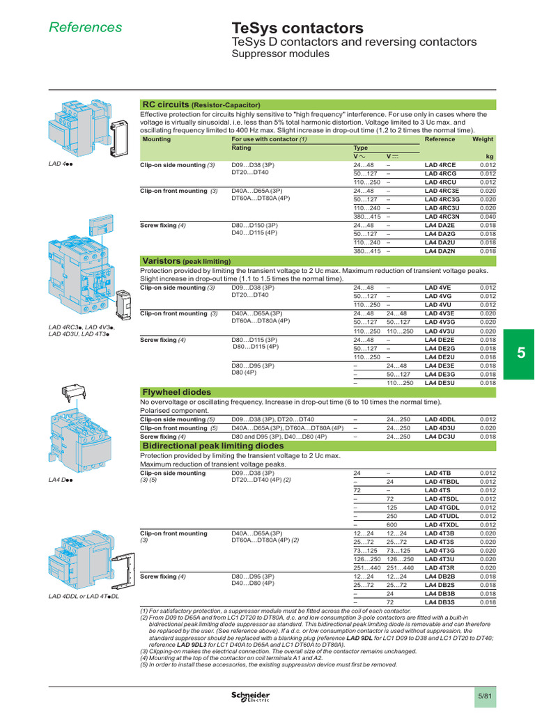Schneider Contactor Catalogue - 82 | PDF | Mechanical Engineering ...