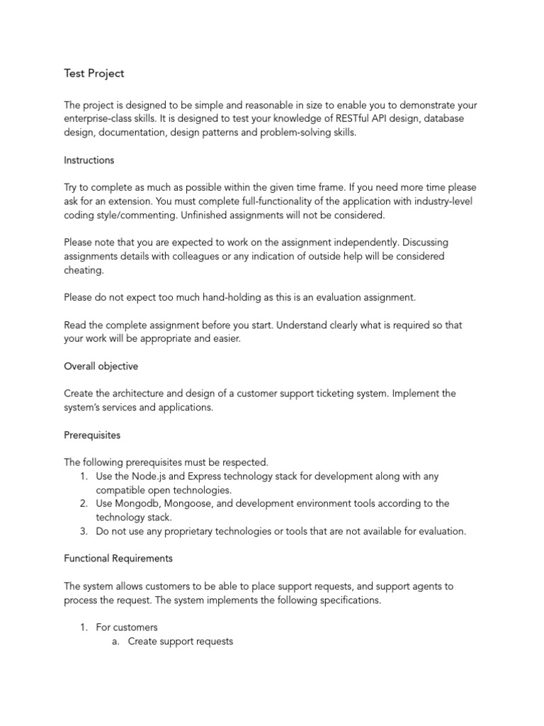 Senior Software Engineer Test | PDF | Specification (Technical Standard ...