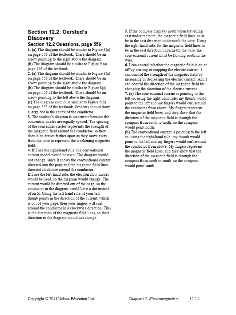 Phys11 SM 12 2 | PDF | Magnetic Field | Electric Current