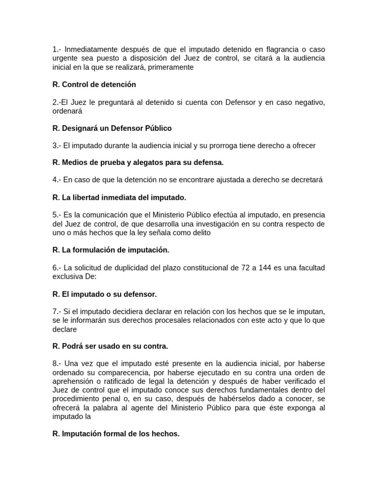 Proceso de Audiencia Inicial Penal | PDF | Juez | Mandato