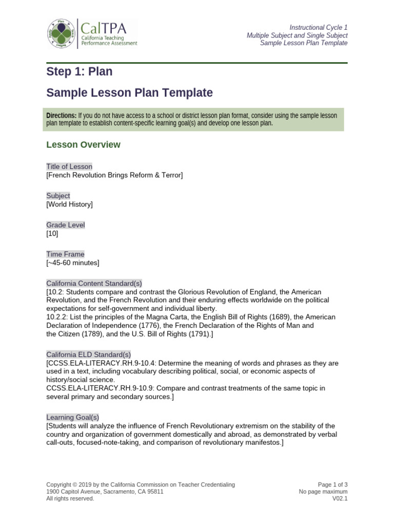 cal-tpa-lesson-plan-10-pdf-lesson-plan-learning