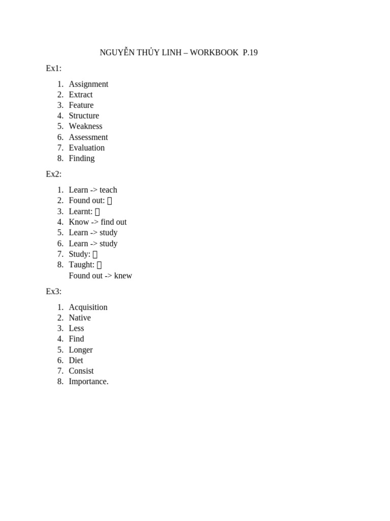 Workbook p19 | PDF