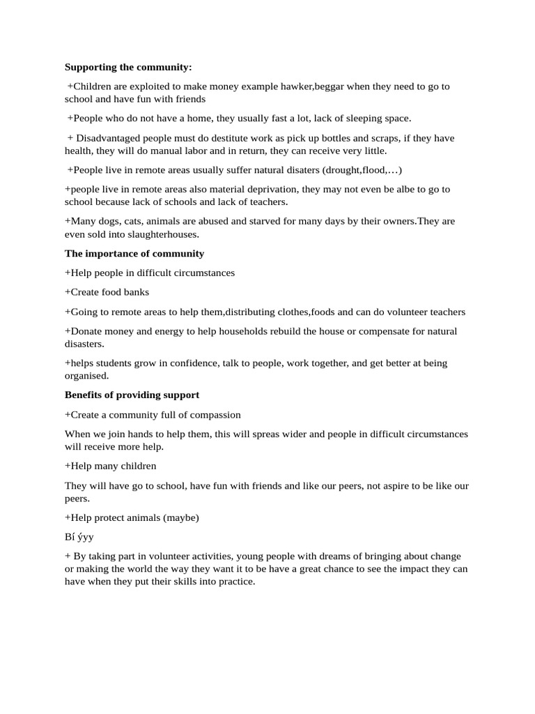 Supporting The Communit1 | PDF