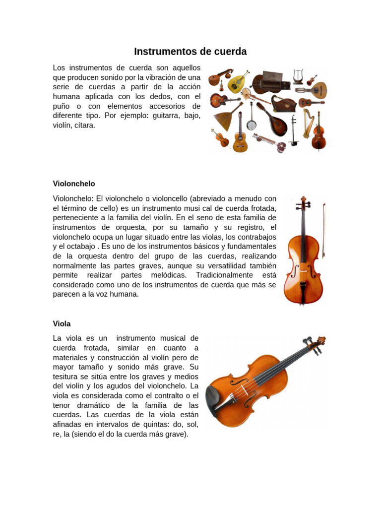 Instrumentos Musicales | PDF | Instrumentos de latón | Instrumentos de ...