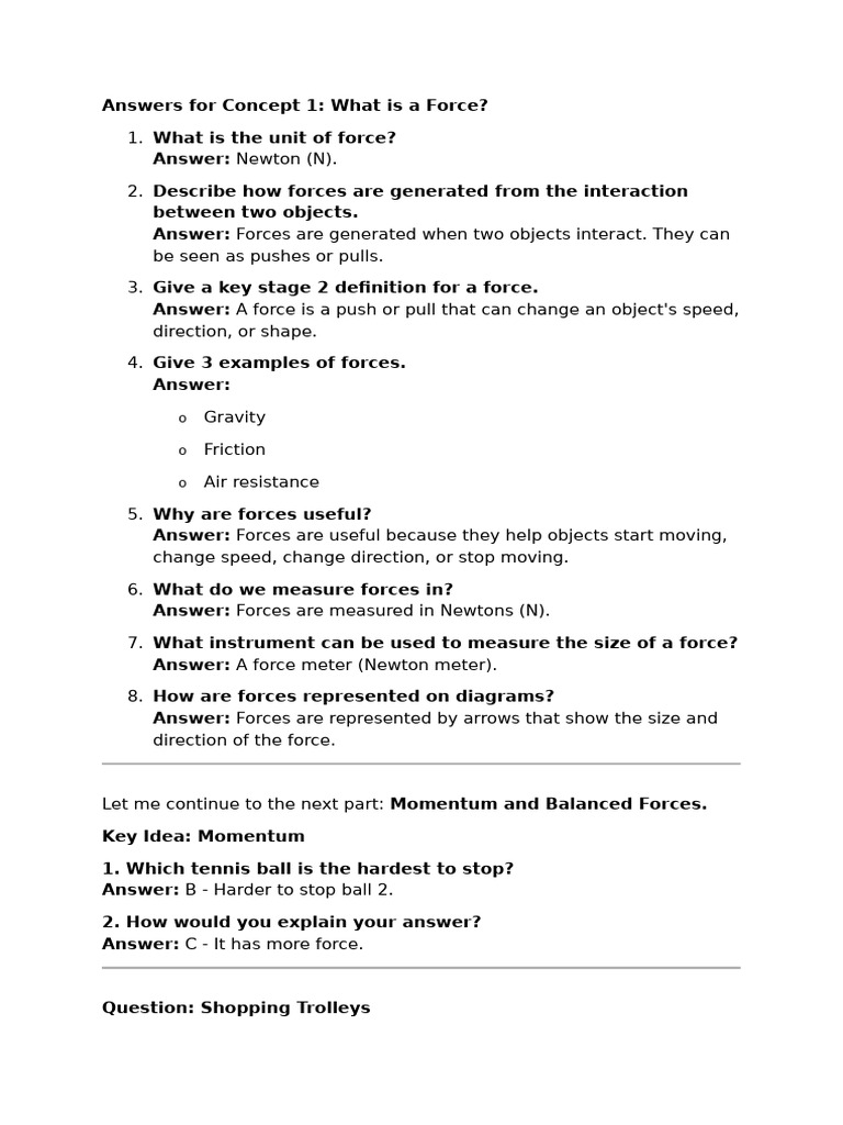 Understanding Forces and Motion Concepts | PDF | Force | Acceleration
