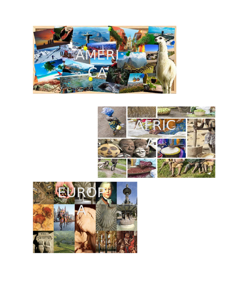 Collage Cultural de Los Continentes | PDF