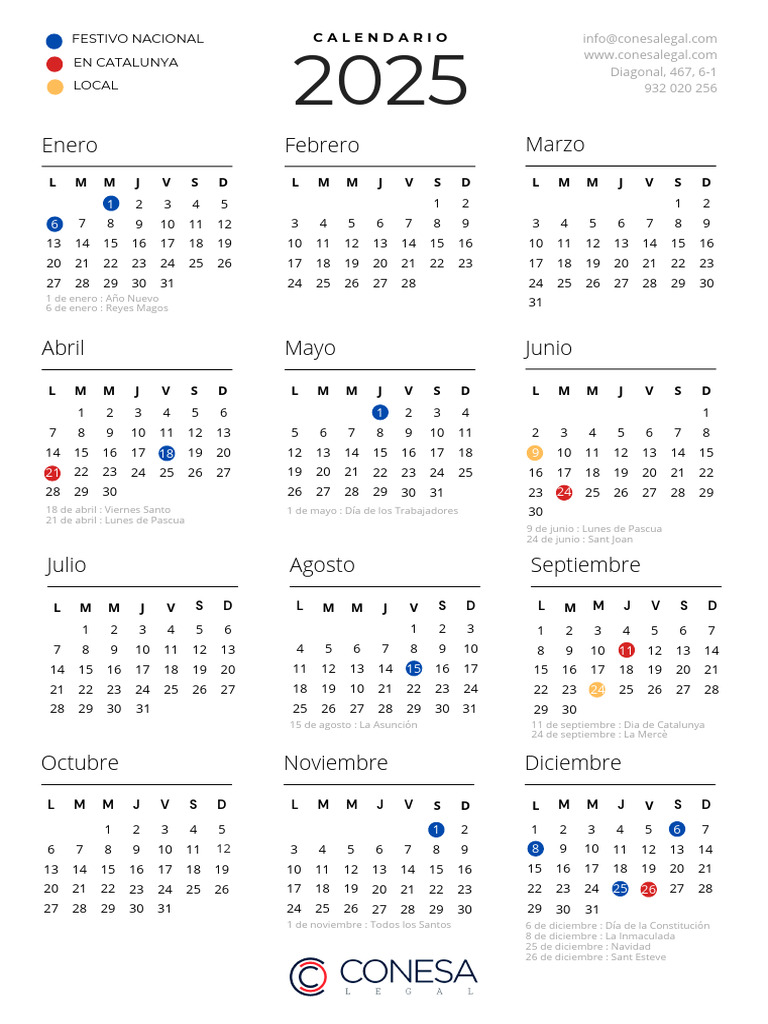 Calendario Laboral 2025 PDF | PDF | Observancias | Días festivos