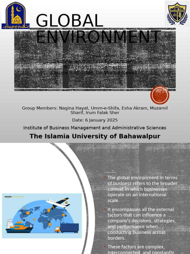 Global Business Environment Overview | PDF | Commerce | Mc Donald's