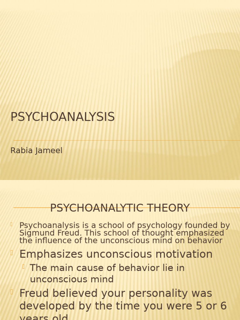 Psych Analysis | PDF | Unconscious Mind | Psychoanalysis