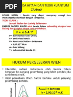 Radiasi Benda Hitam Dan Teori Kuantum Cahaya