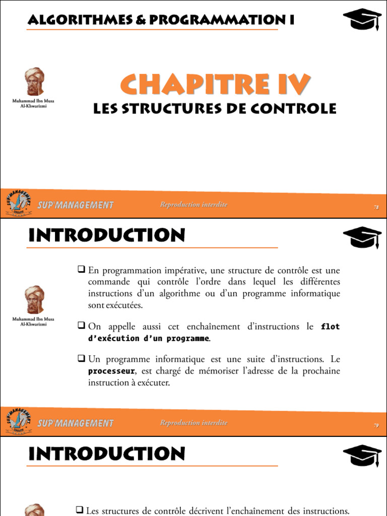 Structures de Contrôle en Programmation | PDF | Algorithmes ...