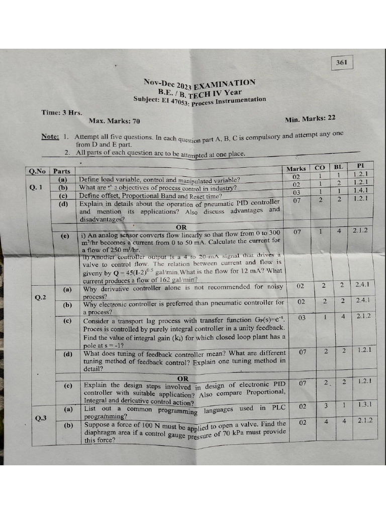 Process Pyq 2018 19 22 23 | PDF