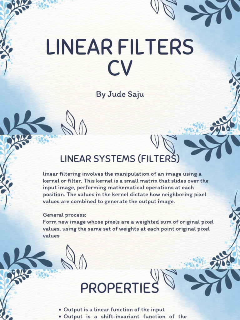 Linear Filtering | PDF | Convolution | Filter (Signal Processing)