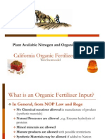 Organic Fertilizer & Plant Available Nitrogen