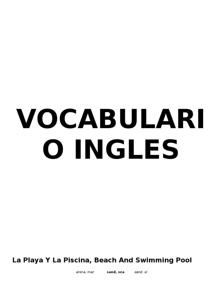 Vocabulario Ingles, PDF, Fabricación de cerveza