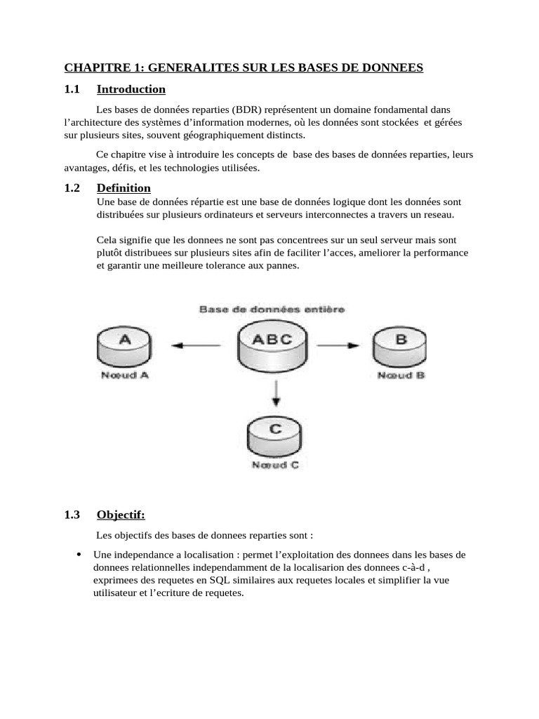 Bases de données réparties : concepts clés | PDF | Réplication ...
