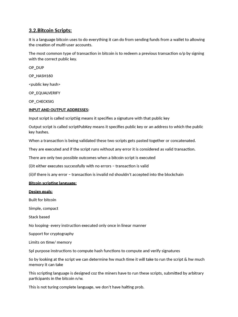 3.2.bitcoin Scripts | PDF | Bitcoin | Public Key Cryptography