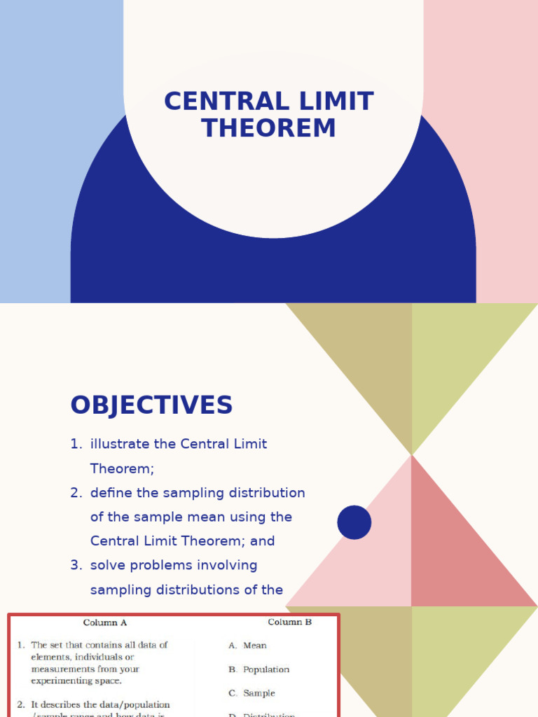 Understanding the Central Limit Theorem | PDF | Standard Error | Mean