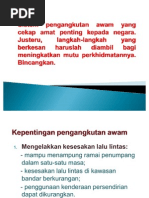 Kepentingan Sistem Pengangkutan Awam