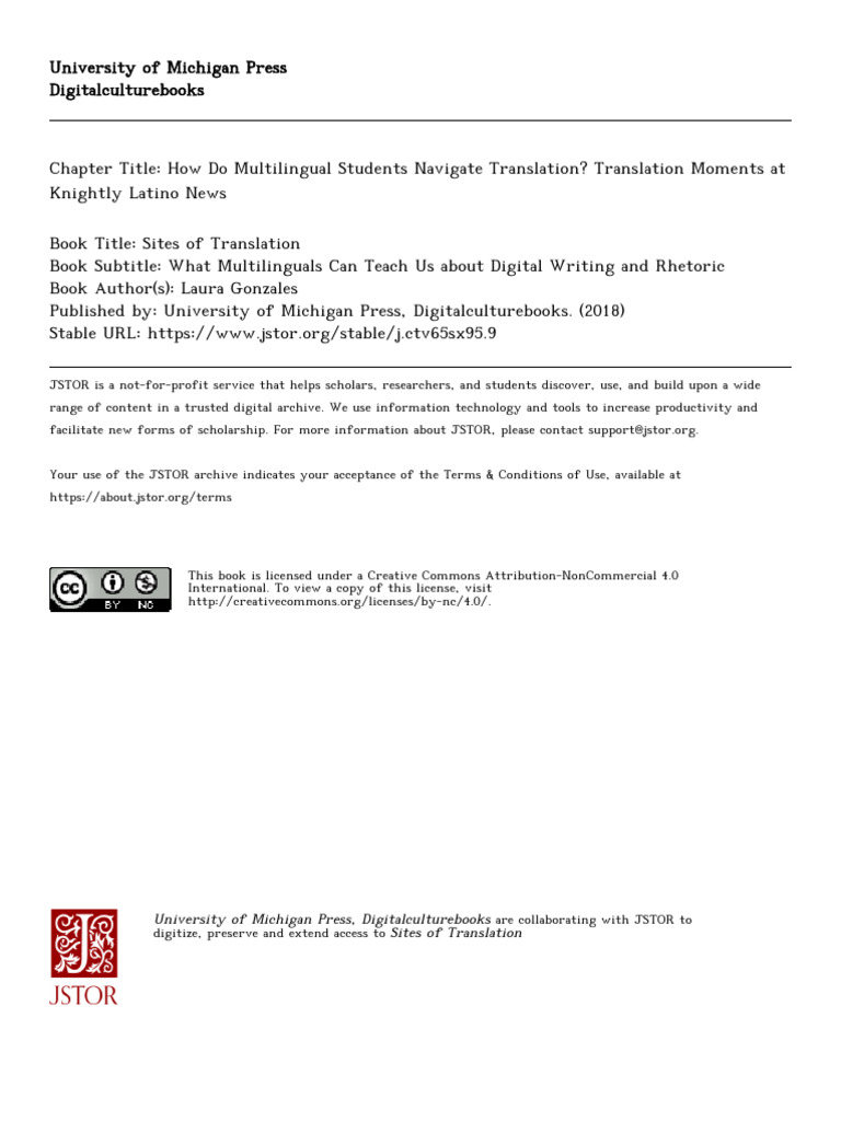 Multilingual Students' Translation Practices | PDF | Translations ...