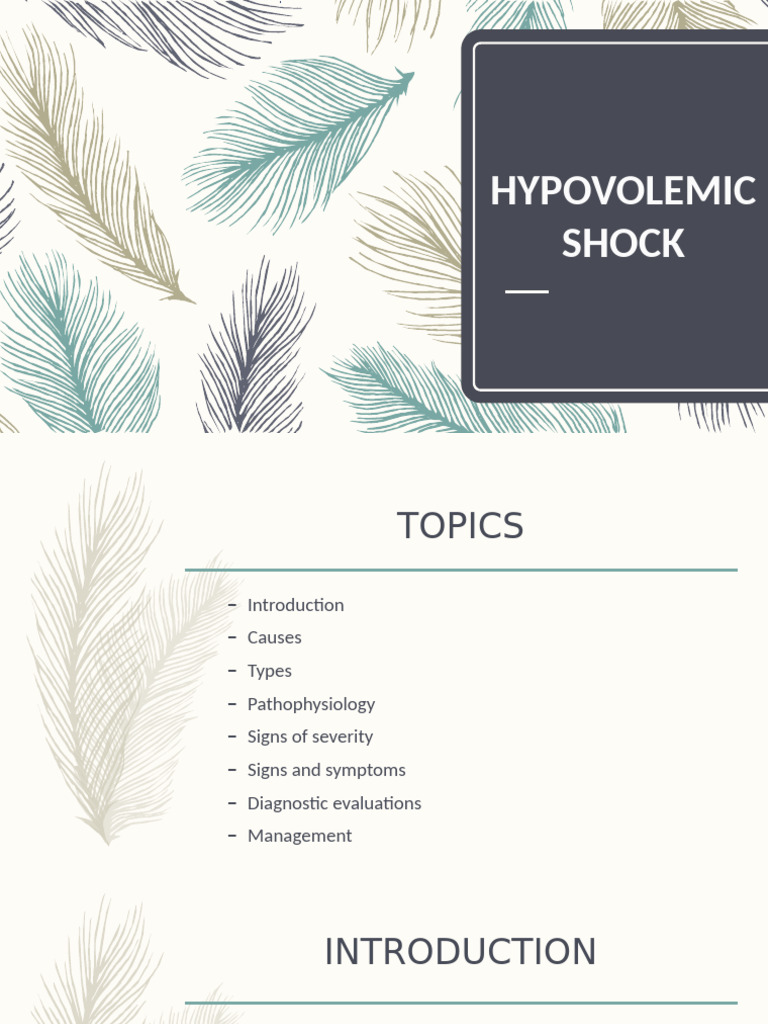 Hypovolemic Shock | PDF | Shock (Circulatory) | Physiology