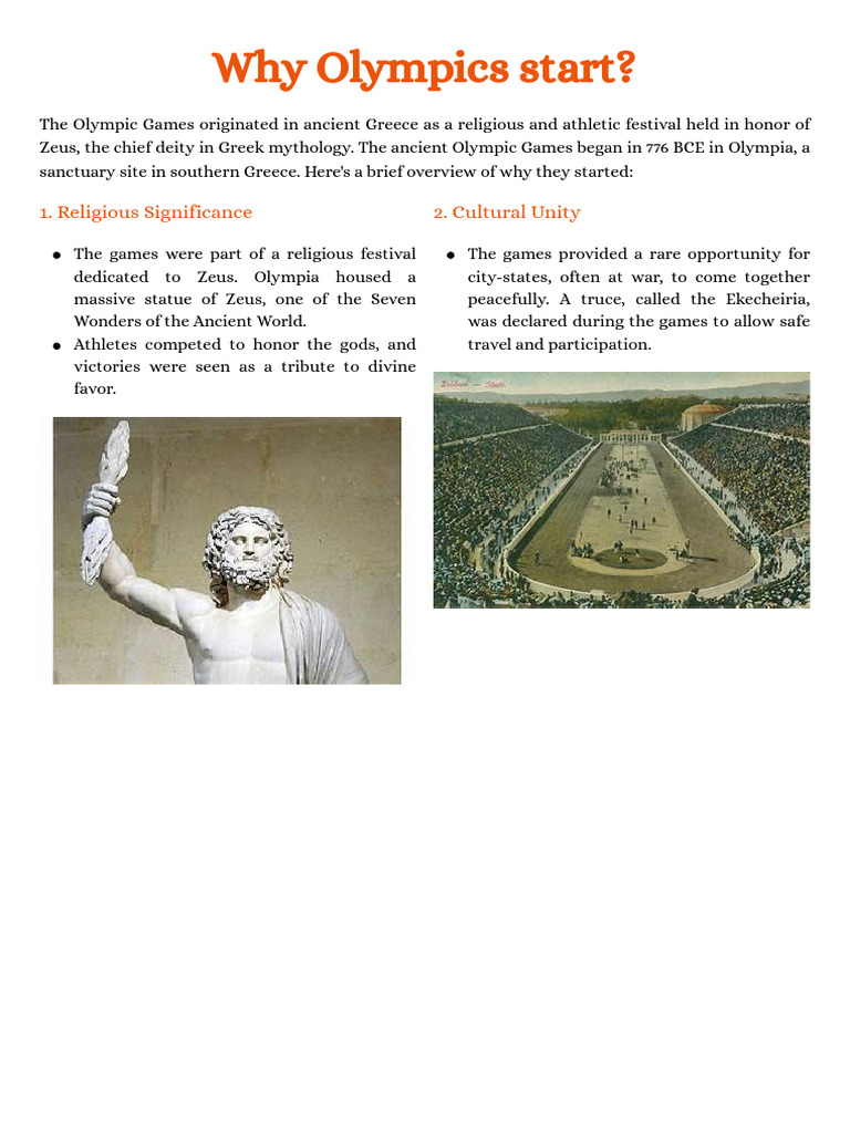 Origins of the Olympic Games | PDF | Olympic Games | Multi Sport Events
