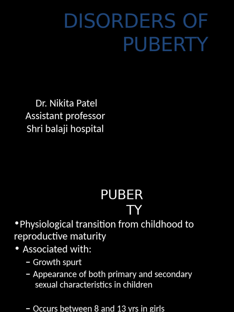 Understanding Puberty Disorders | PDF | Puberty | Reproductive System