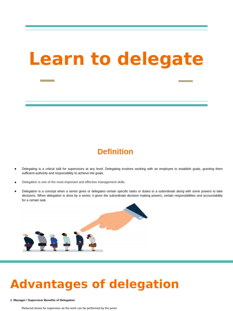 Mastering Effective Delegation Skills | PDF | Team Building ...