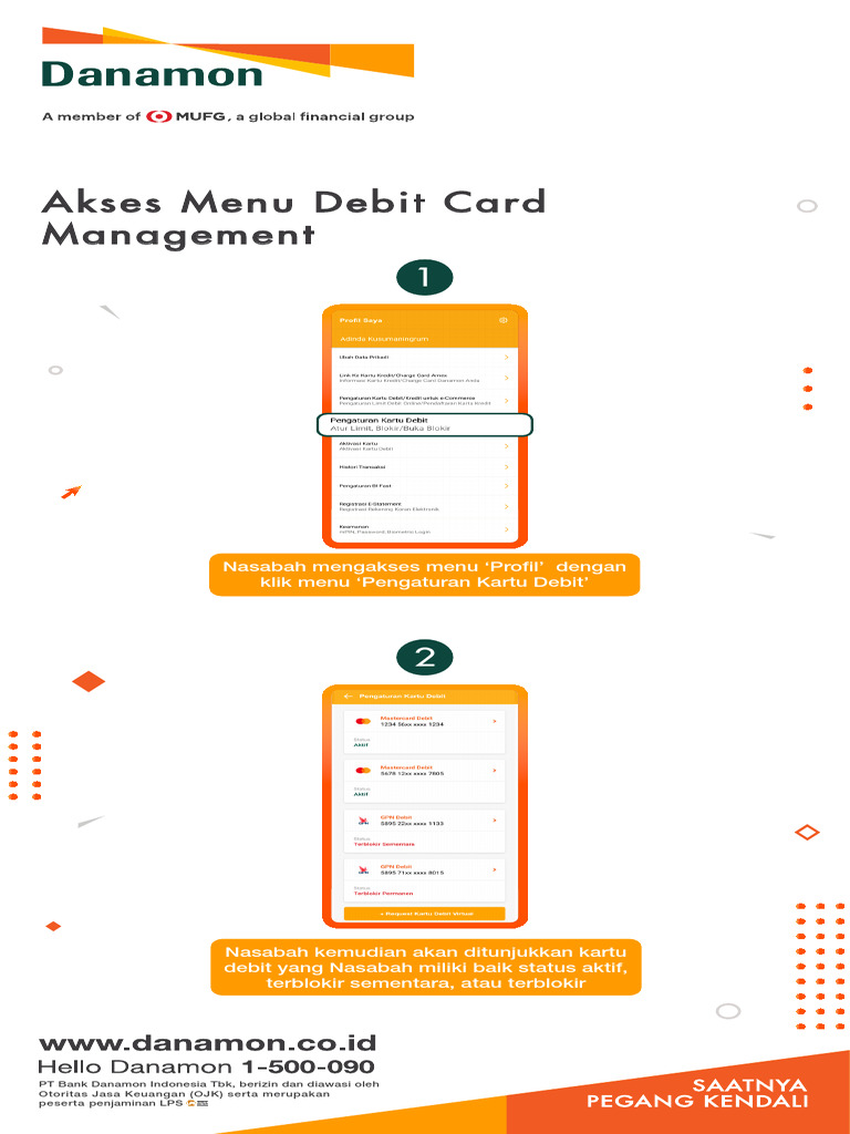 Akses Menu Kartu Debit Bank Danamon | PDF