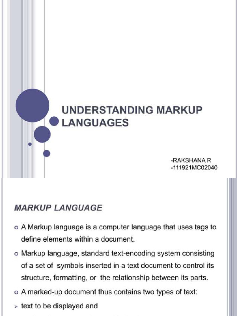 Markup Language | PDF